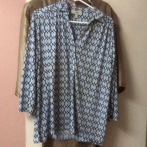 Long sleeve knit blouse